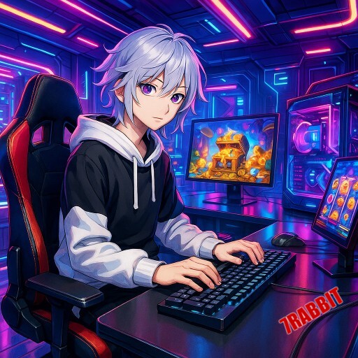 Imagem promocional da 7RABBIT mostrando a plataforma e suas vantagens