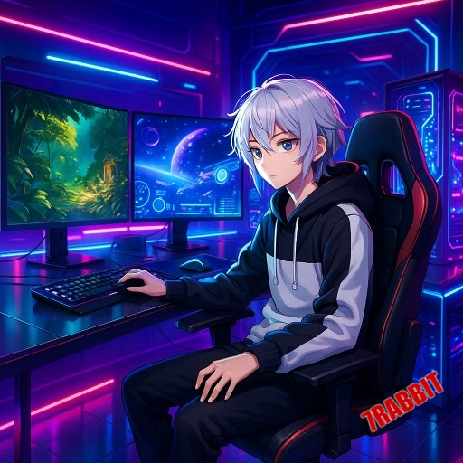 Imagem promocional da 7RABBIT mostrando a plataforma e suas vantagens