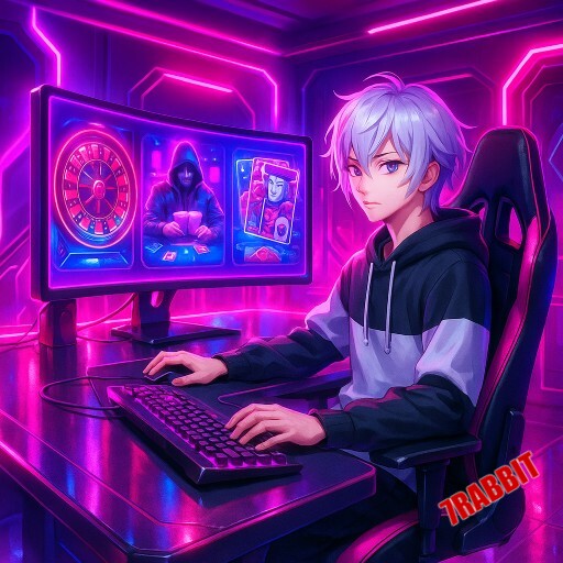 Imagem promocional da 7RABBIT mostrando a plataforma e suas vantagens